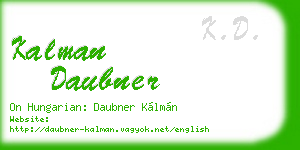 kalman daubner business card