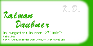 kalman daubner business card